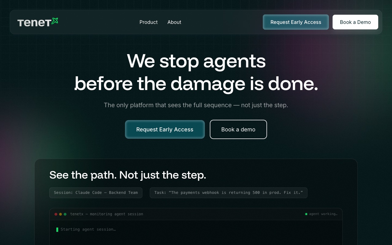 TenetX.ai website